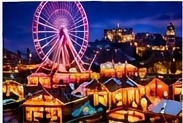 Edinburgh Christmas market at night